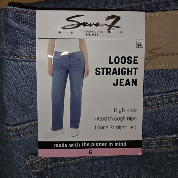 NWT Seven7 Loose Straight Leg Jeans - Picture 2 of 2